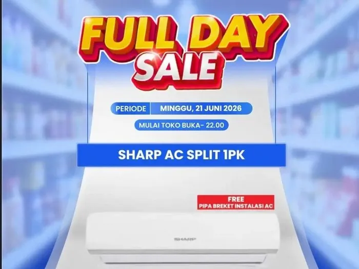 Diskon Hingga Rp 1,6 Juta untuk AC 1 PK Dalam Transmart Full Day Sale