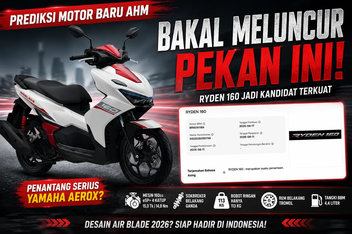 Honda Siapkan Peluncuran Motor Baru Ryden 160 Pekan Ini di Jakarta