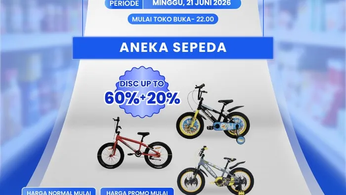 Transmart Gelar Full Day Sale, Aneka Sepeda Mulai Rp 1 Juta pada 21 Juni 2026
