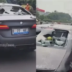 Warga Jakarta Barat Serang Mobil BMW Diduga Terlibat Tabrak Lari